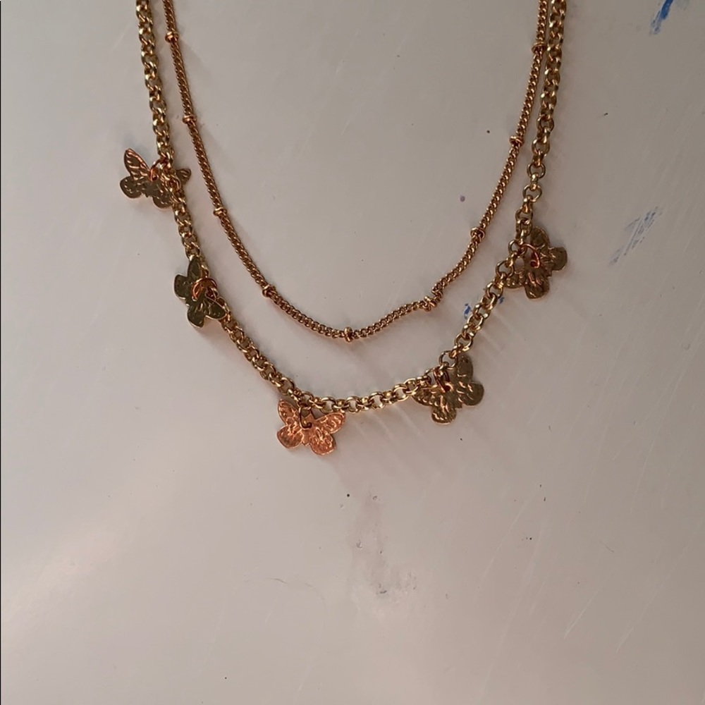 butterfly layered necklace